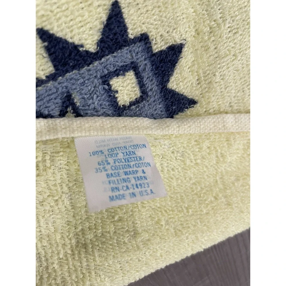 Vintage‎ NWOT Southwest Design Yellow Cotton Bath Towel